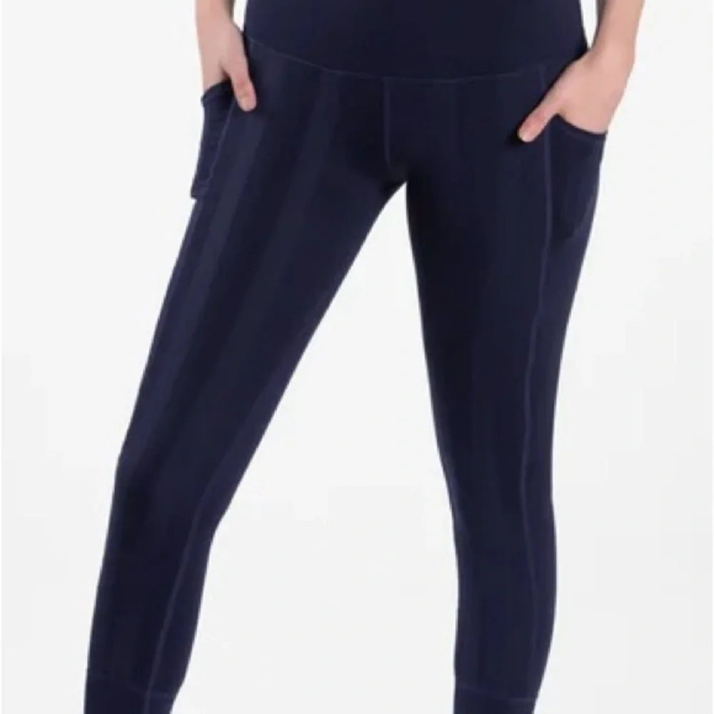 New Sweetflexx Women's Navy Booty Band High Rise Resistance Leggings Size 12 - Picture 2 of 5